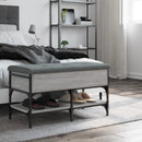 vidaXL szürke sonoma színű szerelt fa cipőtároló pad 82 x 42 x 45 cm