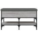 vidaXL szürke sonoma színű szerelt fa cipőtároló pad 82 x 42 x 45 cm
