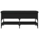 vidaXL fekete szerelt fa cipőtároló pad 102 x 42 x 45 cm