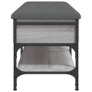 vidaXL szürke sonoma színű szerelt fa cipőtároló pad 102 x 42 x 45 cm