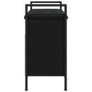 vidaXL fekete szerelt fa cipőtároló pad 65,5 x 32 x 57,5 cm