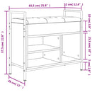vidaXL fekete szerelt fa cipőtároló pad 65,5 x 32 x 57,5 cm
