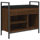 vidaXL barna tölgy színű szerelt fa cipőtároló pad 65,5 x 32 x 57,5 cm