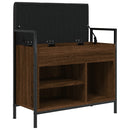 vidaXL barna tölgy színű szerelt fa cipőtároló pad 65,5 x 32 x 57,5 cm