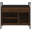 vidaXL barna tölgy színű szerelt fa cipőtároló pad 65,5 x 32 x 57,5 cm