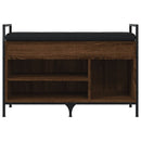 vidaXL barna tölgy színű szerelt fa cipőtároló pad 85,5 x 32 x 57,5 cm