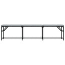 vidaXL világosszürke acél és szövet étkezőpad 186 x 32 x 45 cm