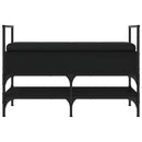 vidaXL fekete szerelt fa cipőtároló pad 85,5 x 42 x 57,5 cm