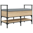 vidaXL sonoma tölgy színű szerelt fa cipőtároló pad 85,5 x 42 x 57,5cm