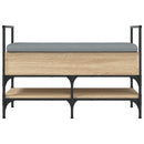 vidaXL sonoma tölgy színű szerelt fa cipőtároló pad 85,5 x 42 x 57,5cm