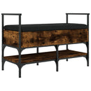 vidaXL füstös tölgy színű szerelt fa cipőtároló pad 85,5 x 42 x 57,5cm