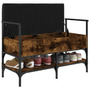 vidaXL füstös tölgy színű szerelt fa cipőtároló pad 85,5 x 42 x 57,5cm