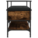 vidaXL füstös tölgy színű szerelt fa cipőtároló pad 85,5 x 42 x 57,5cm