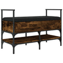 vidaXL füstös tölgy színű szerelt fa cipőtároló pad 85,5 x 42 x 57,5cm