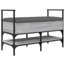 vidaXL szürke sonoma színű cipőtároló pad 85,5 x 42 x 57,5 cm