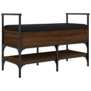 vidaXL barna tölgy színű szerelt fa cipőtároló pad 85,5 x 42 x 57,5 cm