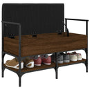 vidaXL barna tölgy színű szerelt fa cipőtároló pad 85,5 x 42 x 57,5 cm