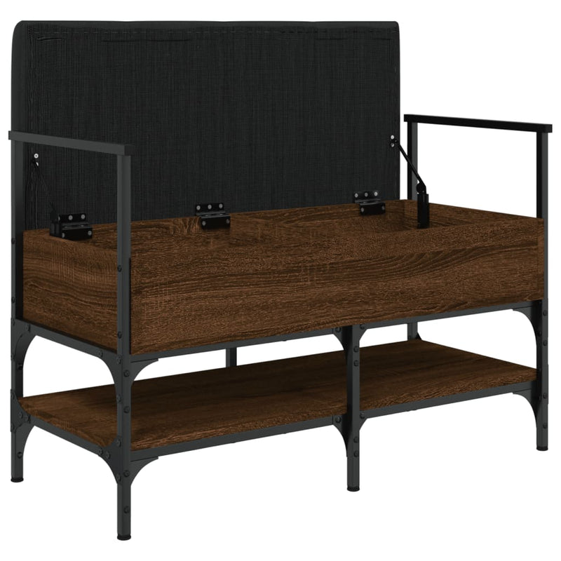 vidaXL barna tölgy színű szerelt fa cipőtároló pad 85,5 x 42 x 57,5 cm