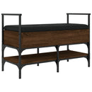 vidaXL barna tölgy színű szerelt fa cipőtároló pad 85,5 x 42 x 57,5 cm