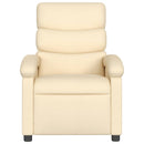 vidaXL krémszínű szövet elektromos dönthető fotel