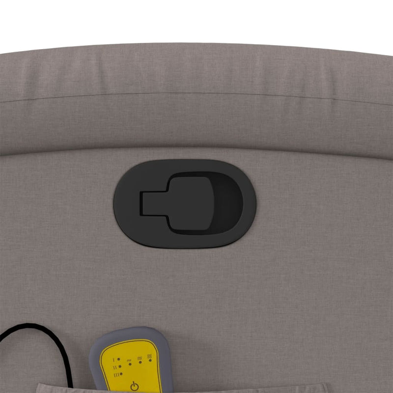 vidaXL tópszínű szövet dönthető masszázs- és állófotel