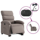 vidaXL elektromos felállást segítő tópszínű szövet dönthető fotel