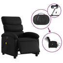 vidaXL fekete műbőr elektromos dönthető masszázsfotel