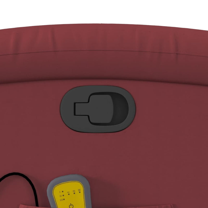 vidaXL bordó műbőr dönthető masszázs- és állófotel