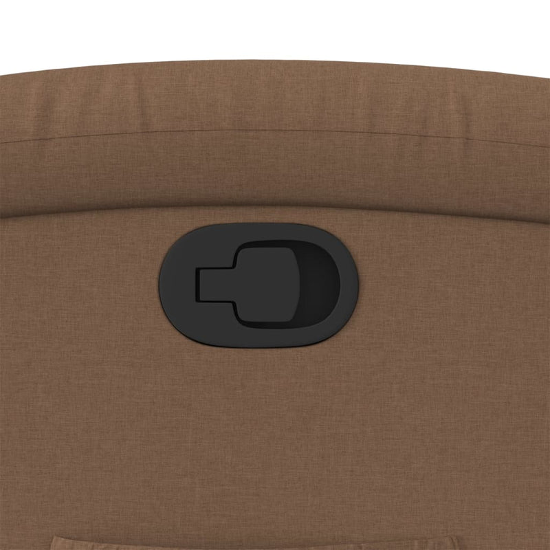 vidaXL barna szövet felállást segítő dönthető fotel