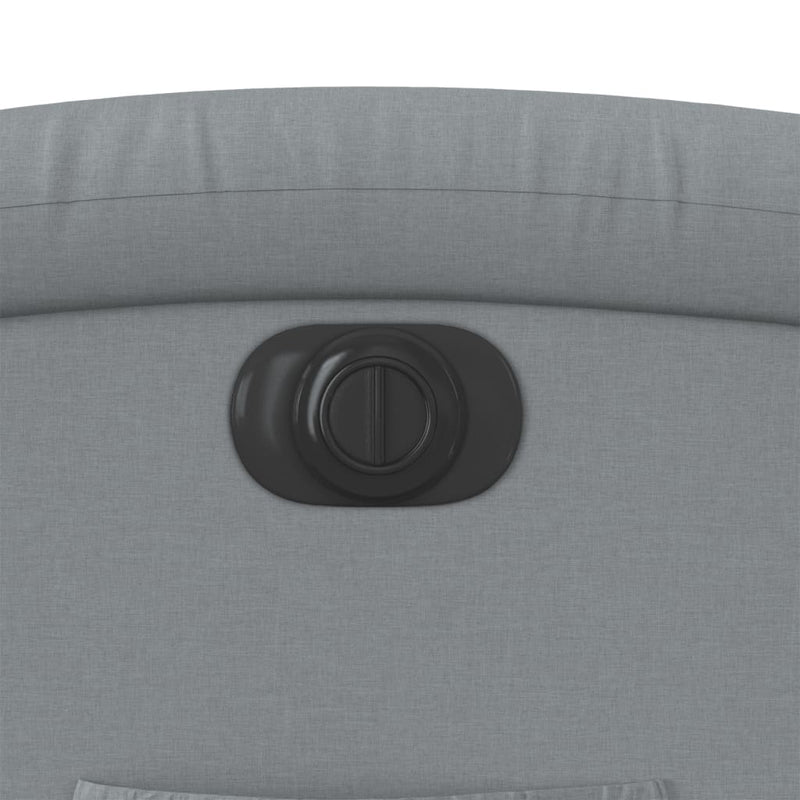 vidaXL elektromos felállást segítő világosszürke szövet dönthető fotel