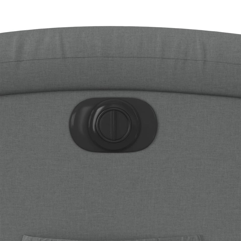 vidaXL elektromos felállást segítő sötétszürke szövet dönthető fotel