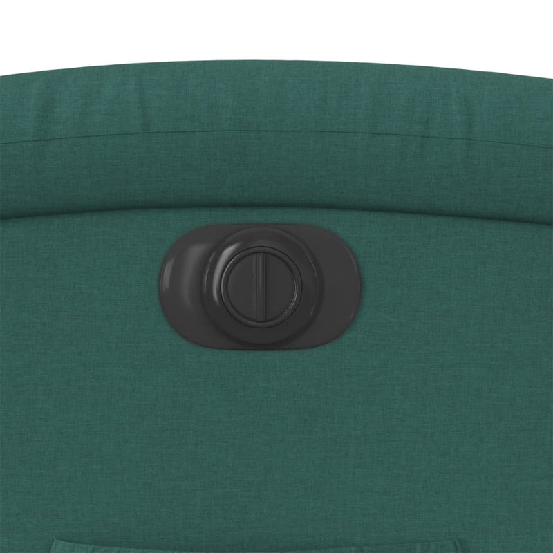 vidaXL elektromos felállást segítő sötétzöld szövet dönthető fotel