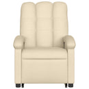 vidaXL krémszínű szövet dönthető elektromos álló masszázsfotel