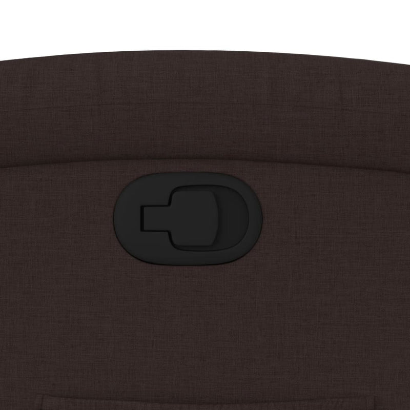 vidaXL sötétbarna szövet felállást segítő dönthető fotel