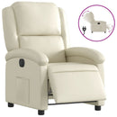 vidaXL krémszínű műbőr elektromos dönthető fotel