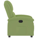 vidaXL világoszöld bársony elektromos dönthető fotel