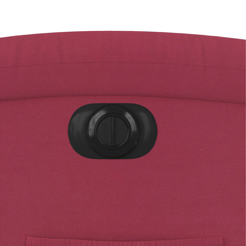 vidaXL bordó bársony elektromos dönthető fotel