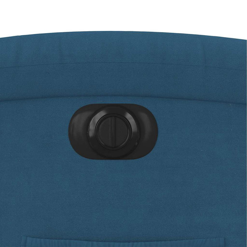 vidaXL kék bársony elektromos dönthető fotel