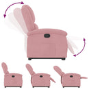 vidaXL rózsaszín bársony felállást segítő dönthető fotel