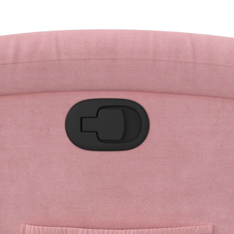 vidaXL rózsaszín bársony felállást segítő dönthető fotel