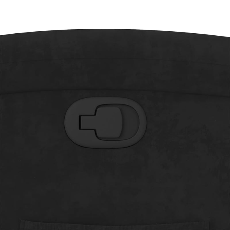 vidaXL fekete bársony felállást segítő dönthető fotel