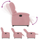 vidaXL rózsaszín bársony felállást segítő bársony fotel