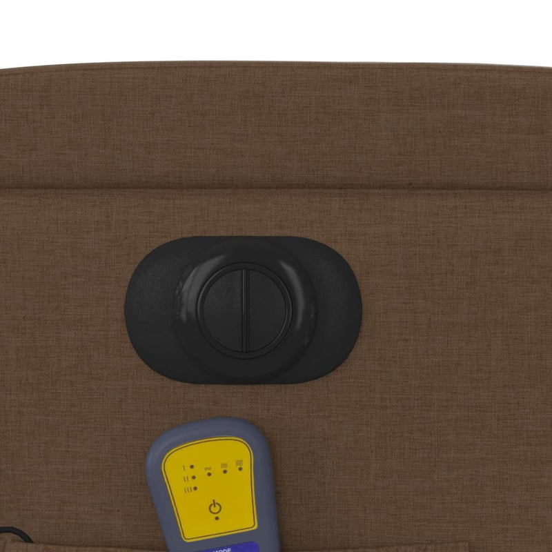 vidaXL barna szövet dönthető elektromos masszázsfotel