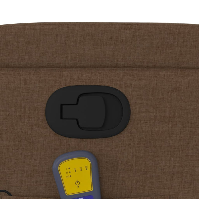 vidaXL barna szövet felállást segítő dönthető masszázsfotel