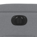 vidaXL világosszürke szövet elektromos dönthető fotel