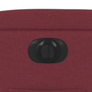 vidaXL bordó szövet elektromos dönthető fotel