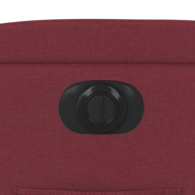 vidaXL bordó szövet elektromos dönthető fotel