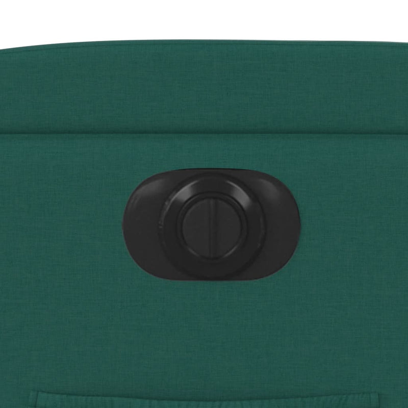 vidaXL sötétzöld szövet elektromos dönthető fotel