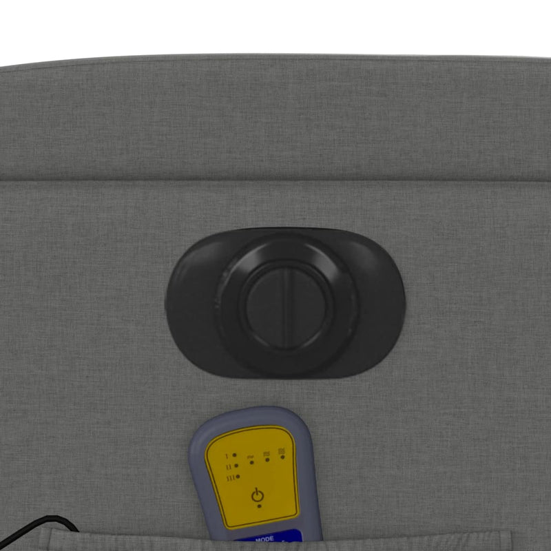 vidaXL sötétszürke szövet elektromos dönthető masszázsfotel