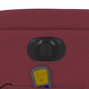 vidaXL bordó szövet elektromos dönthető masszázsfotel